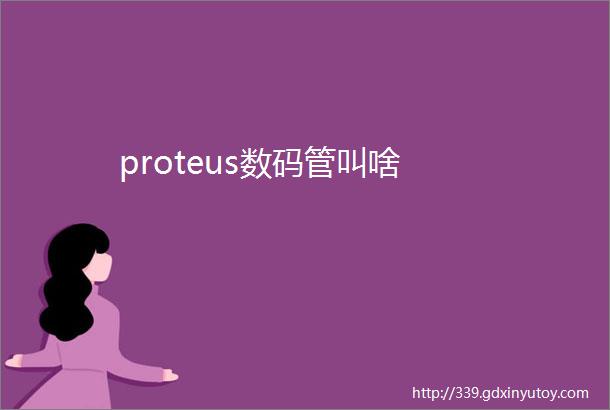 proteus数码管叫啥