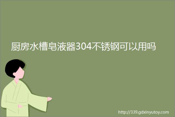 厨房水槽皂液器304不锈钢可以用吗