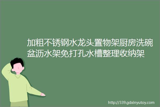 加粗不锈钢水龙头置物架厨房洗碗盆沥水架免打孔水槽整理收纳架